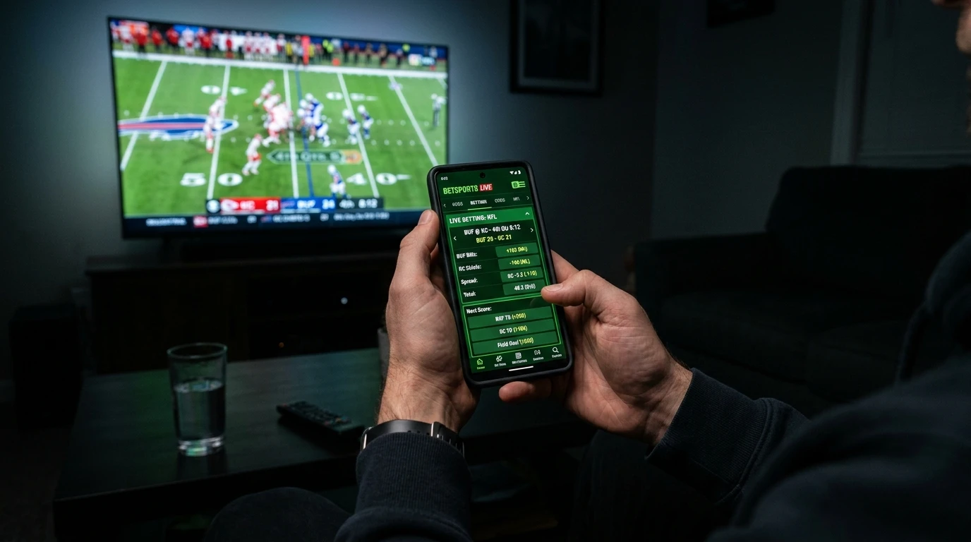 Guía para apostar al Super Bowl desde el móvil en España con apps de operadores DGOJ y live betting