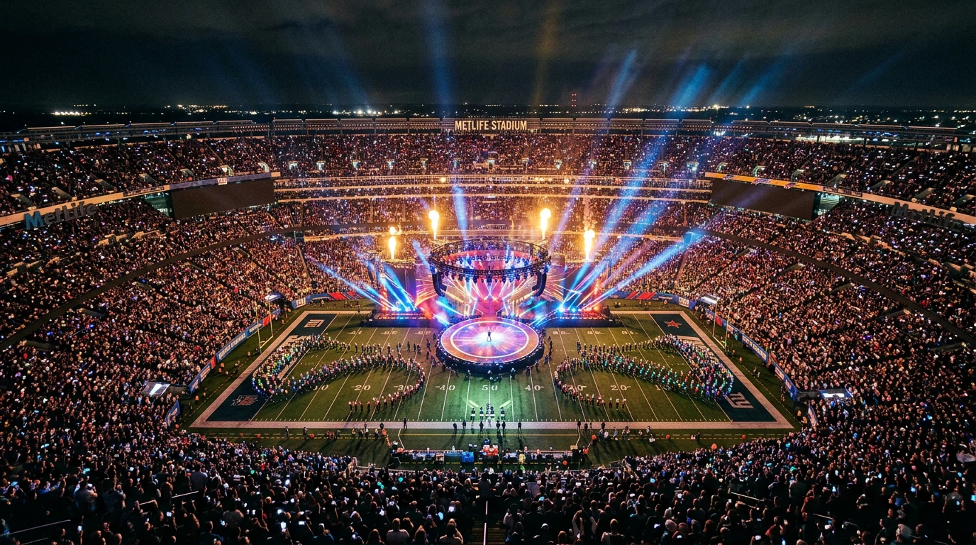 Guía de apuestas al halftime show del Super Bowl con análisis de mercados y datos de audiencia